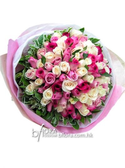 99 Stems Lovely Pink Roses Bouquet
